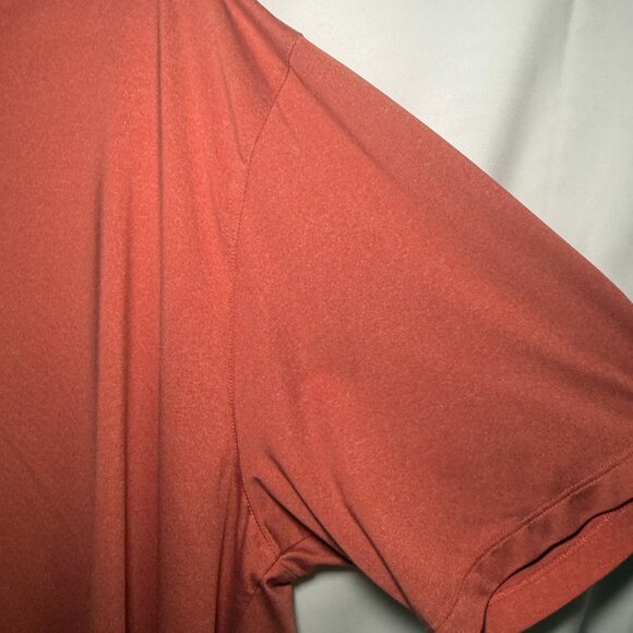 XXL Rust/Burnt Orange Matte Grey Three Button Golfing Shirt - Picture 2 of 6